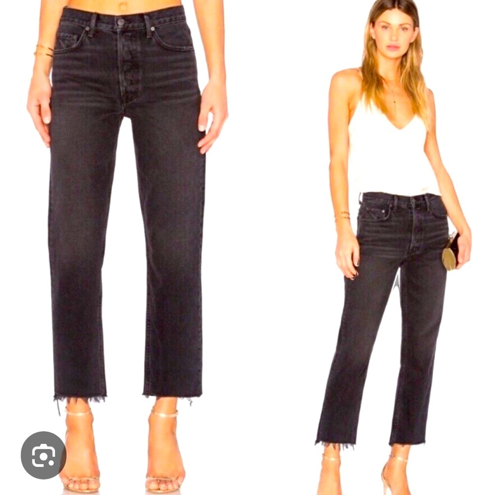 Barney’s New York GRLFRND Helena High Rise Straight Leg BlackJeans‎ size 29 NWOT